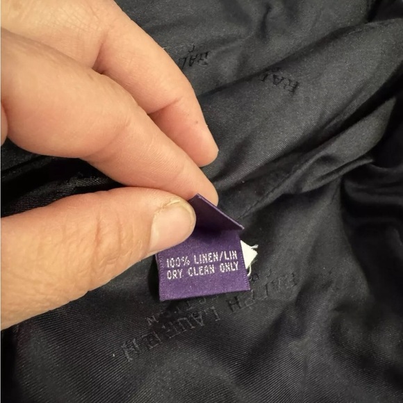 Ralph Lauren Purple Label Womens Button Linen Jacket Sz 2 Charcoal Blazer USA - Picture 11 of 15